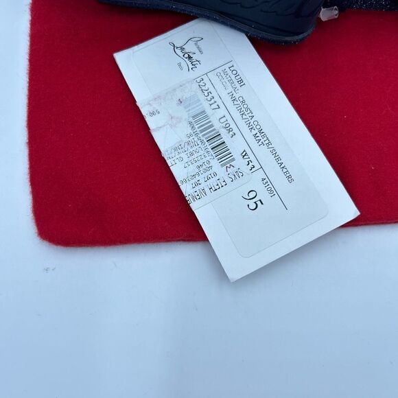 Men’s Christian Louboutin blue glitter spike belt size 95 cm/38 made in Italy - Picture 5 of 8